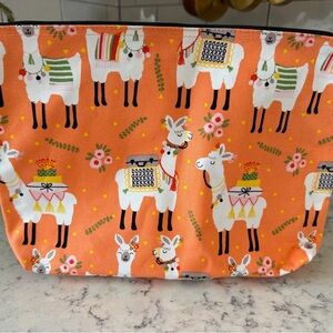 Thirty-One Orange Llama Pouch